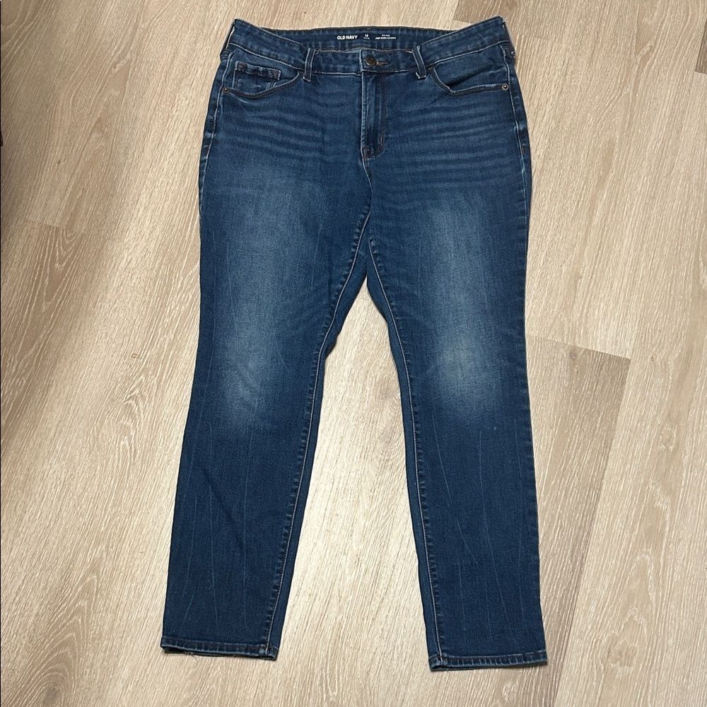 Old Navy Pop Icon Mid Rise Skinny Denim Jeans Sz 12 - Picture 1 of 8
